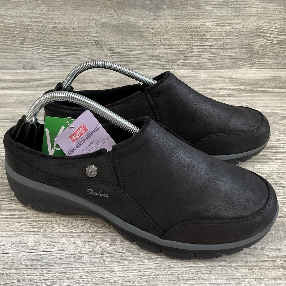Skechers Relaxed Fit Shoes Womens 11 Wide Easy Going-Latte Mule Clogs 167870W